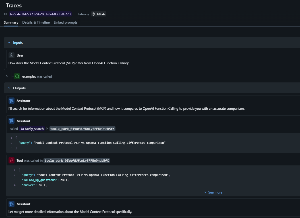 Second MAS Question Trace 1