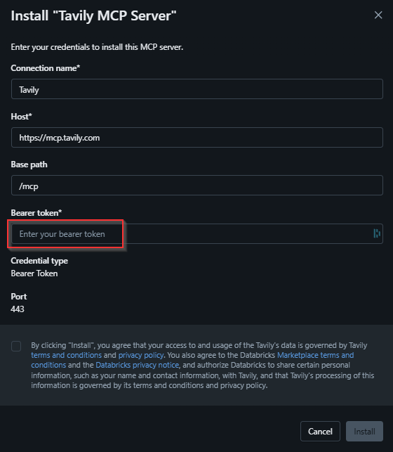 Tavily Marketplace Setup Step 2